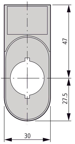 RMQ Titan Double Pushbutton Legend Holder 30x75mm - 216394 [10 Pieces]