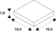 SLV 1-Circuit Track Corner Connector Black Surface Mount - 143060
