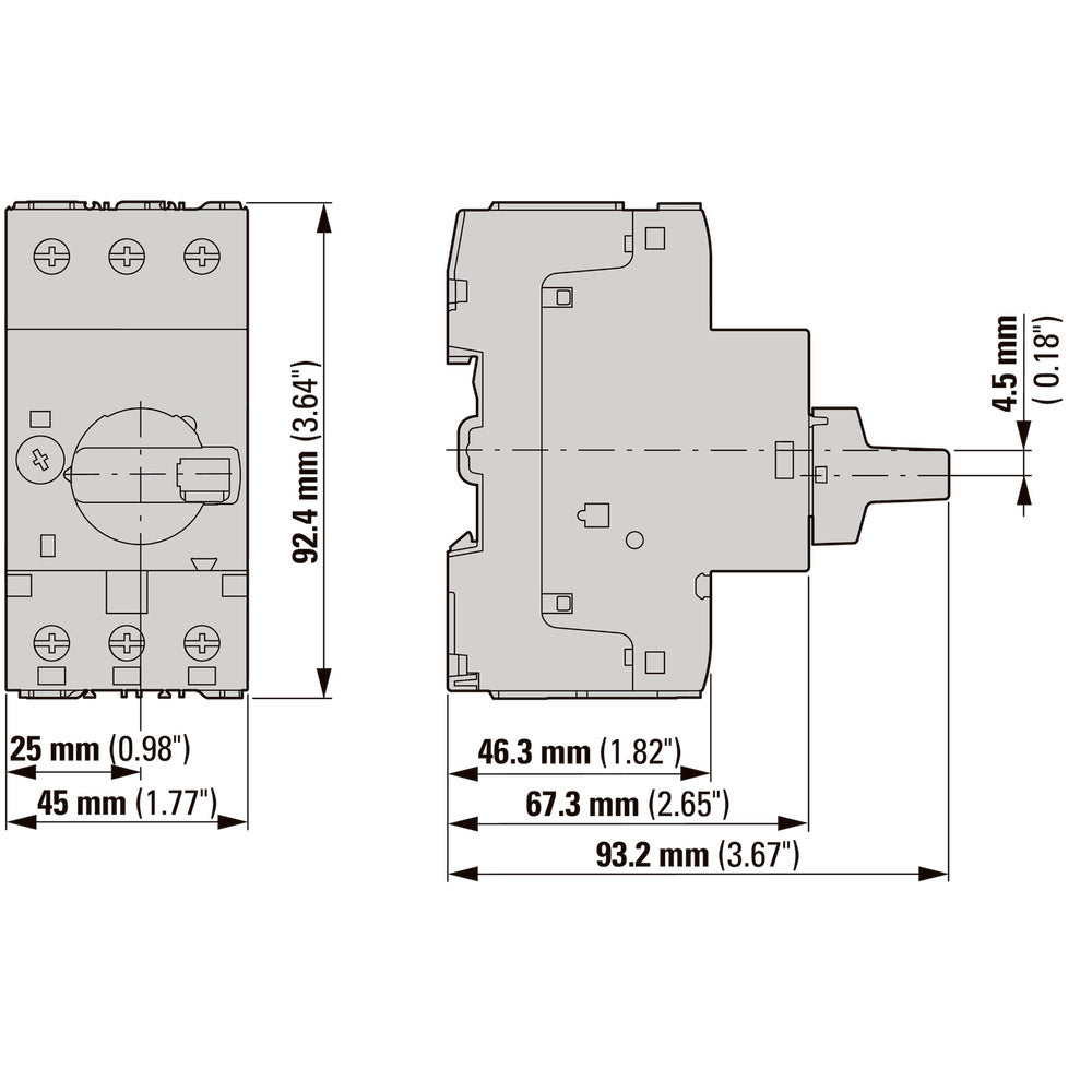 Eaton PKZM0 Motor Protection Circuit Breaker 4-6.3A - 072738