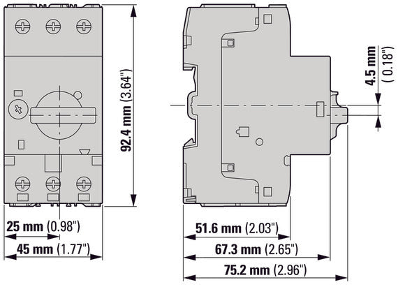 Eaton PKZM0-1 Motor Protection Circuit Breaker 0.63-1A - 072734