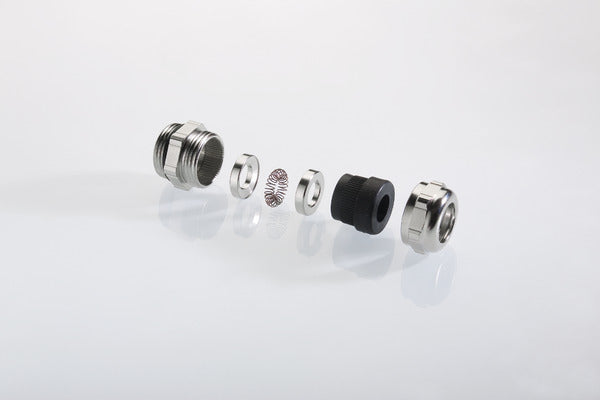 Pflitsch EMC Cable Gland PG21 Brass Nickel Plated - 15416S08