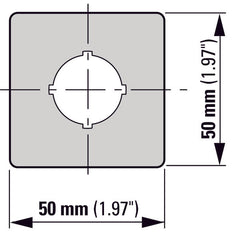 Eaton M22 Emergency Stop Label Yellow Square 50x50mm - 121373