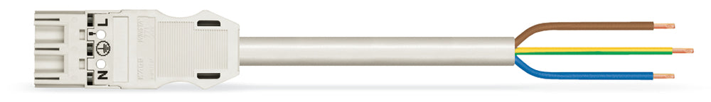 Wago Winsta Pre-Assembled 3-Pole Cable 6M White - 771-9993/206-602