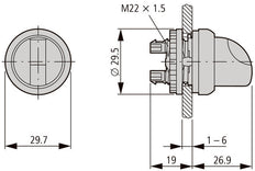 RMQ Titan 3 Position Illuminated Selector Switch Red - 216835