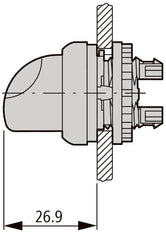 RMQ Titan 3 Position Illuminated Selector Switch Red - 216835