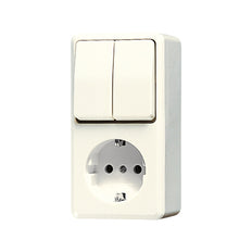 Jung AP600 Combined Switch Socket Surface Mount - 675A