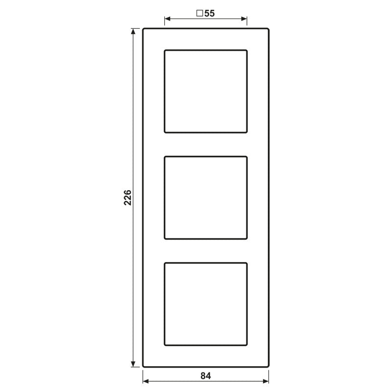 Jung Triple Glass Cover Plate Champagne - AC583GLCH