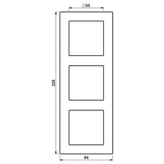 Jung Triple Glass Cover Plate Champagne - AC583GLCH