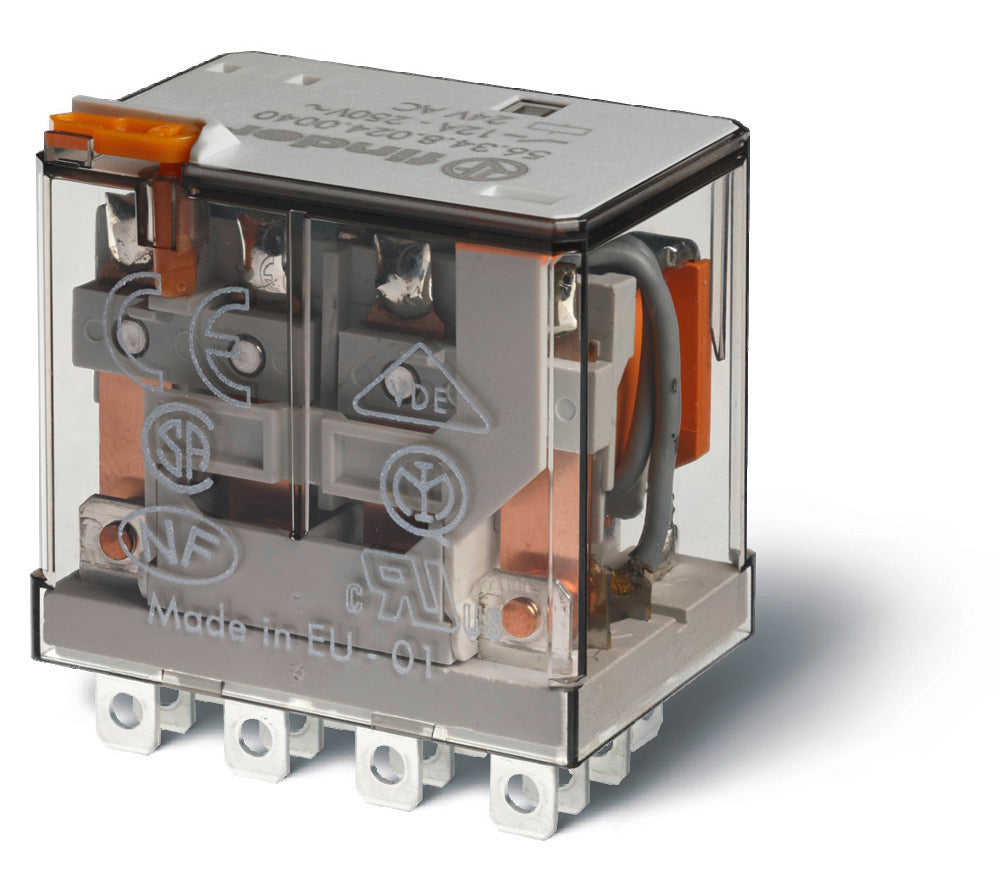 Finder 56.34 Miniature Power Relay 4CO 12A 24VDC - 56.34.9.024.0040