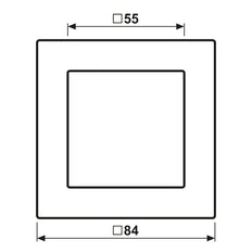 Jung Glass Cover Frame Single Champagne - AC581GLCH