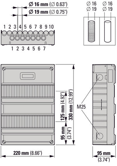 Eaton S55 Flex Single Phase 4 Group Distribution Board - 1978220