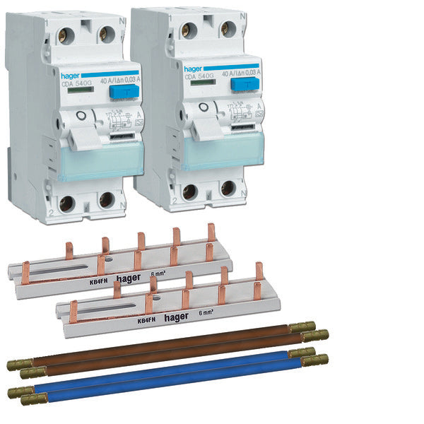 Hager VKS15S Dual RCD Circuit Breaker Extension Set 40A - VKS15S
