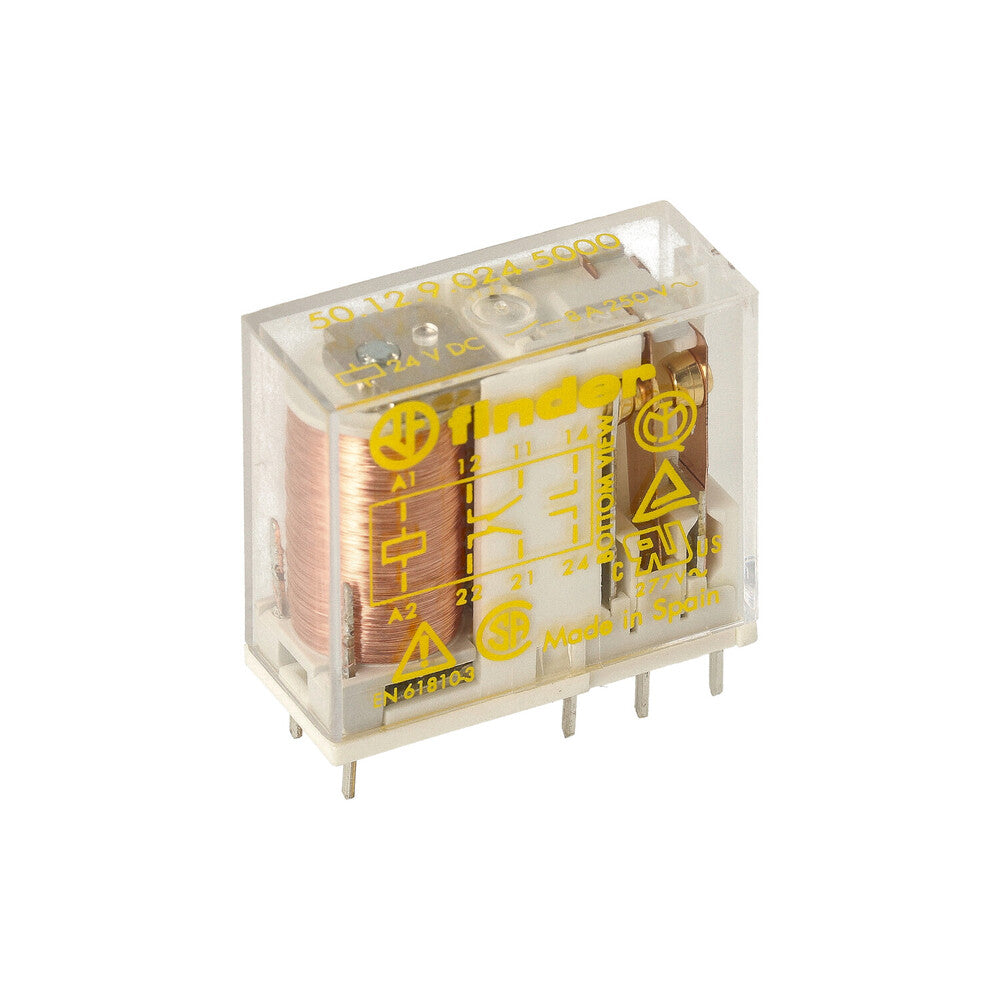 Finder Safety Relay 24VDC 8A Dual CO Contact - 50.12.9.024.5000
