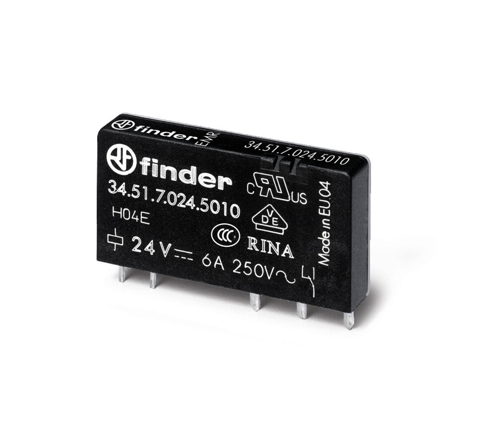 Finder Ultra Slim PCB Relay 6A 60VDC Single Contact - 34.51.7.060.5010