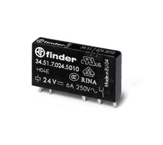 Finder Ultra Slim PCB Relay 6A 60VDC Single Contact - 34.51.7.060.5010