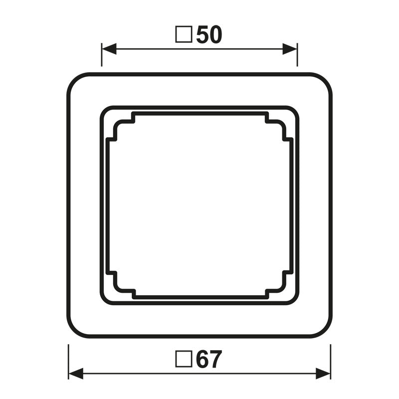 Jung CD500 50x50mm Intermediate Frame Alpine White - CD590ZWW [2 Pieces]