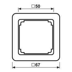 Jung CD500 50x50mm Intermediate Frame Alpine White - CD590ZWW [2 Pieces]