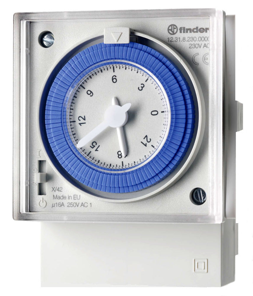 Finder 72mm Front Mount Daily Timer Switch 16A 230VAC - 12.31.8.230.0000