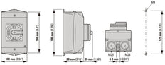 Eaton P1 25A Three Pole Main Switch With Stop Function - 207295