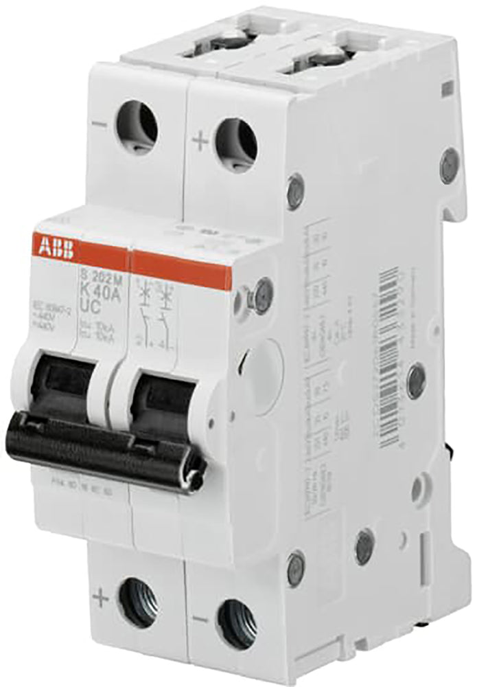 ABB S202M Z2UC 2-Pole Circuit Breaker 2A 400VAC - 2CDS272061R0278