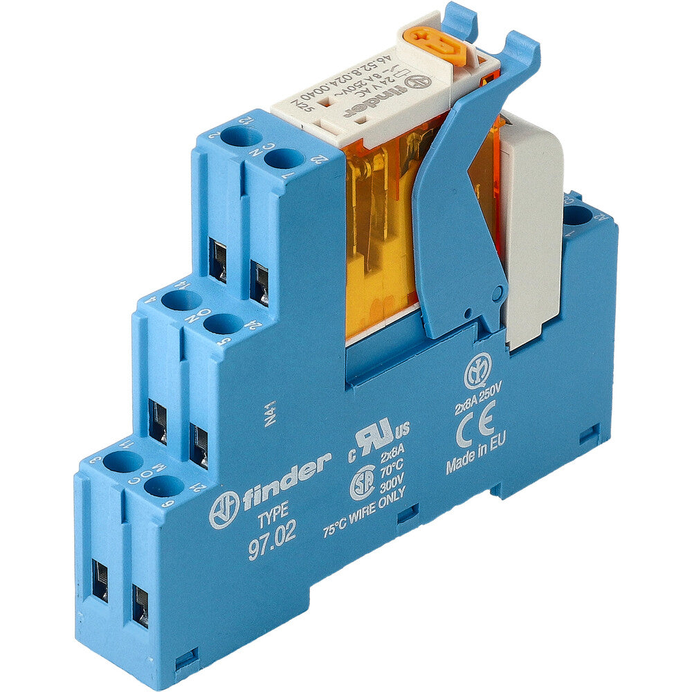 Interface Relay Module 24VAC 8A Dual CO with LED - 4C.02.8.024.0060