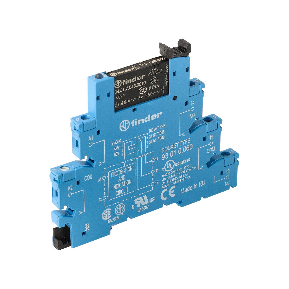 Finder 38.51 Interface Relay Module 6A 48V AC/DC - 38.51.0.048.0060
