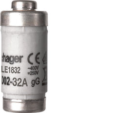 Hager D02 32A 400V gG Fuse Link With Indicator - LE1832 [10 Pieces]