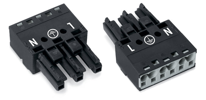 WAGO 770-203 WINSTA MIDI 3-Pole Female Connector Black - 770-203 [100 Pieces]