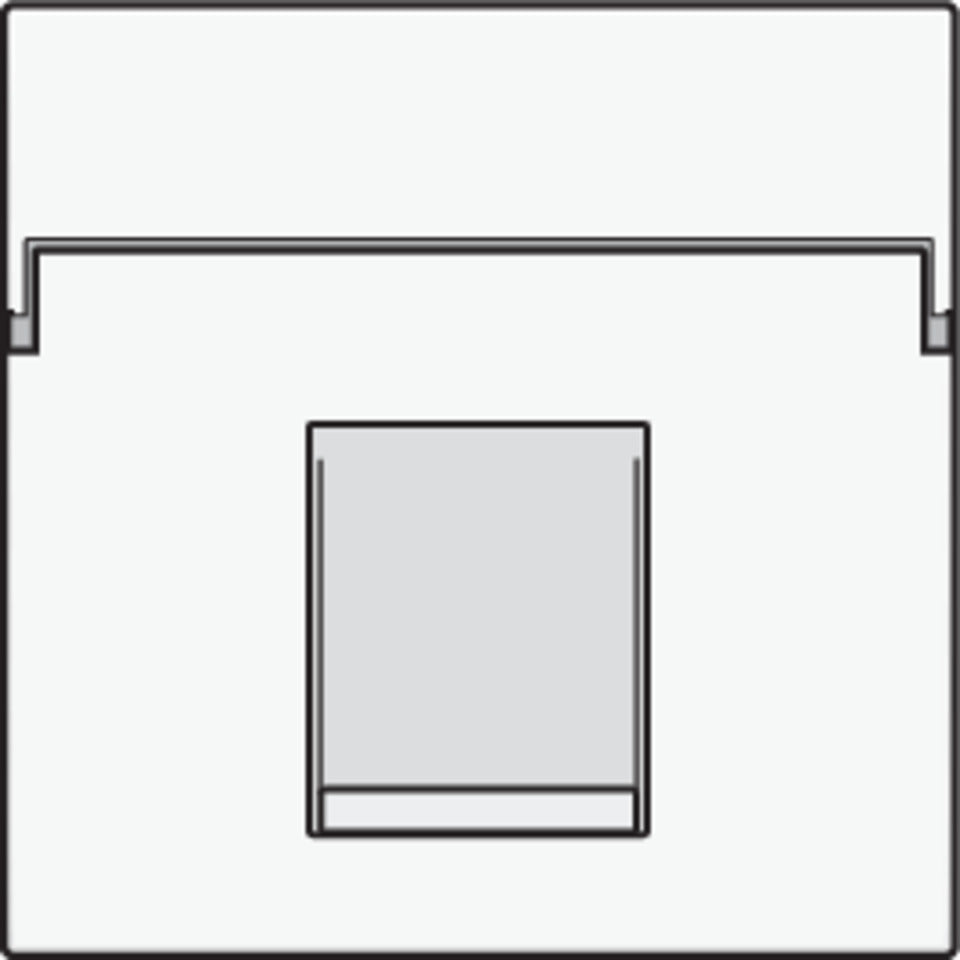 Niko RJ45 Single Port White Central Plate - 154-65100