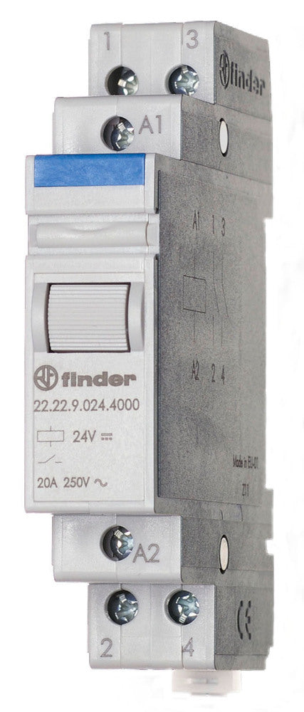 Finder 22.22 Industrial Relay 20A 24VAC 2NO Contacts - 22.22.8.024.4000