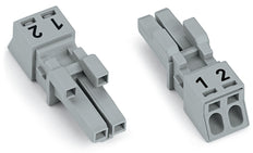 Wago Winsta Mini 2-Pole Female Socket Gray Coded B - 890-242 [2 Pieces]
