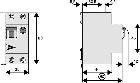 RCBO Circuit Breaker 40A 30mA Type B 6kA - 236756