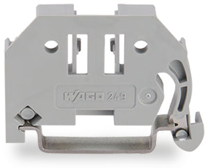 Wago 6mm Screwless DIN Rail End Stop Gray - 249-116 [10 Pieces]