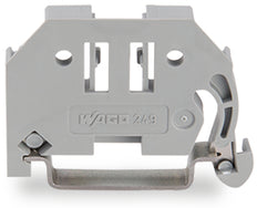 Wago 6mm Screwless DIN Rail End Stop Gray - 249-116 [10 Pieces]