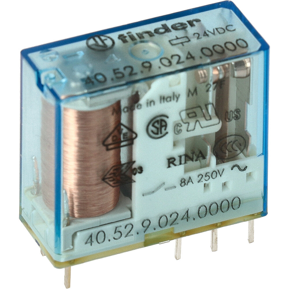 Finder 40.52 PCB Relay 2CO 8A 24VDC - 40.52.9.024.0000