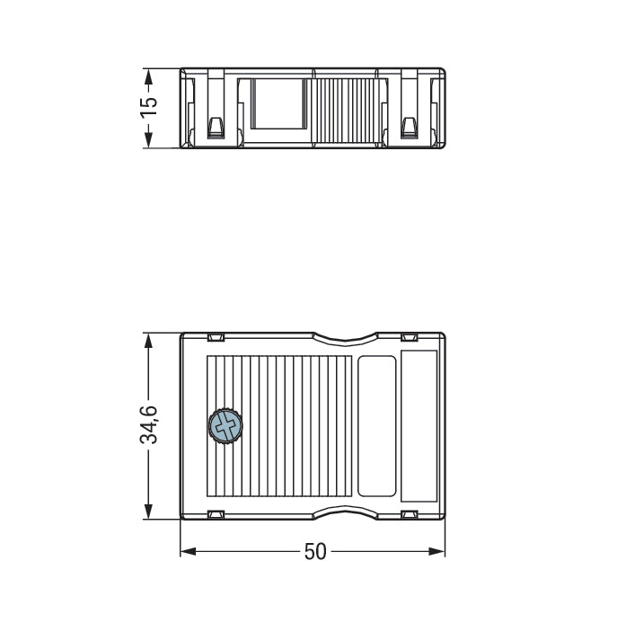 WAGO 3-Pole Strain Relief Housing For Dual Cables Black - 770-503 [2 Pieces]