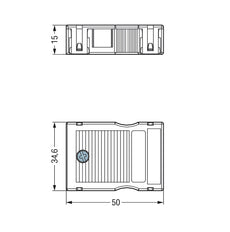 WAGO 3-Pole Strain Relief Housing For Dual Cables Black - 770-503 [2 Pieces]