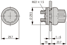RMQ-Titan 3-Position Selector Switch With Rotary Head - 226838