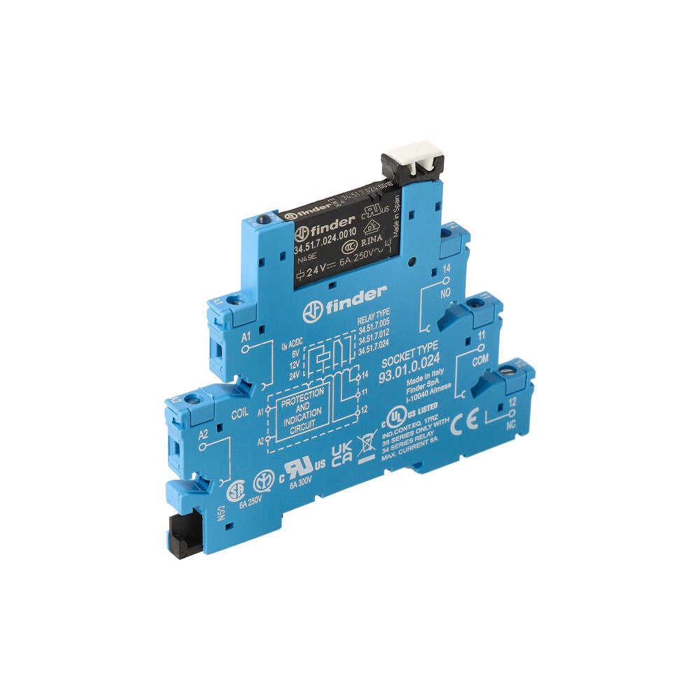 Finder 38.51 Interface Relay 6A 24V AC/DC With LED - 38.51.0.024.0060
