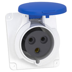 Schneider PratiKa 32A IP44 Angled Panel Socket - PKF32F423