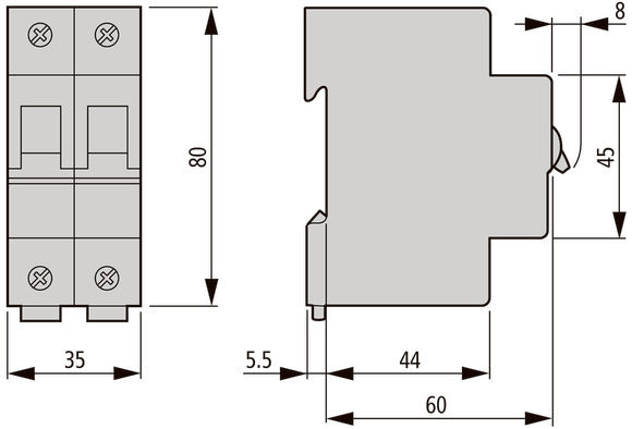 Eaton FAZ-B25/2 Industrial MCB 25A 2P B-Characteristic - 278736