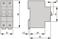 Eaton FAZ-B25/2 Industrial MCB 25A 2P B-Characteristic - 278736