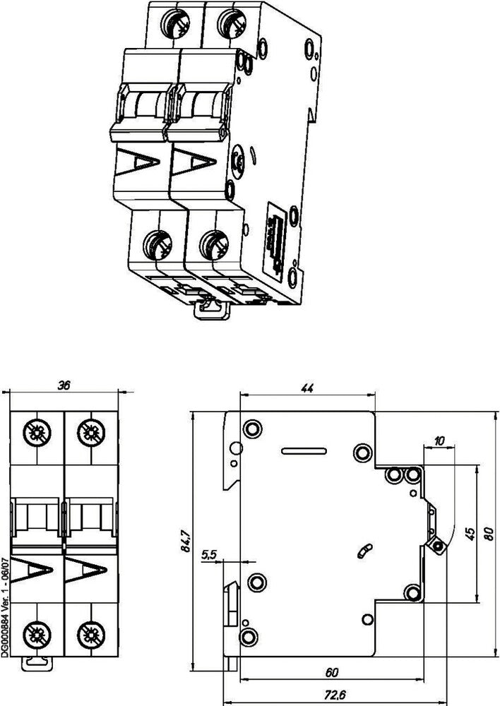 Eaton FAZ-B25/2 Industrial MCB 25A 2P B-Characteristic - 278736