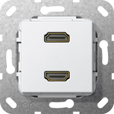 Gira Dual HDMI Breakout Cable Base Element White - 567203