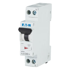 Eaton PLN6 40A Single Pole Plus Neutral MCB C-Curve - 263178