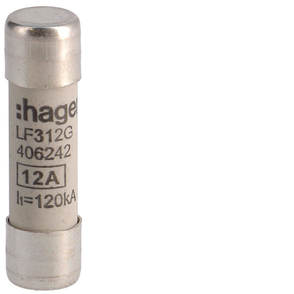 Industrial Cylindrical Fuse 12A 500V 10x38mm - LF312G [10 Pieces]