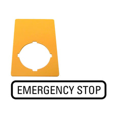Eaton Emergency Stop Label 50x33mm Yellow - 216472 [2 Pieces]