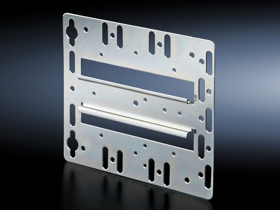 Rittal Rear Plate Rittal TS Mounting Plate With Integrated DIN Rail - 7526964 | Tameson.co.uk