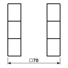 Jung KNX 3-Button Push Panel LS Series Alpine White - LS503TSAWW