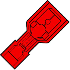 Fully Insulated Nylon Connector 6.3x0.8mm - 156135 [100 Pieces]